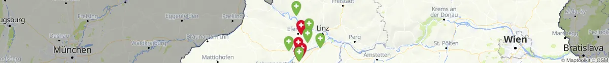 Kartenansicht für Apotheken-Notdienste in der Nähe von Eferding (Oberösterreich)